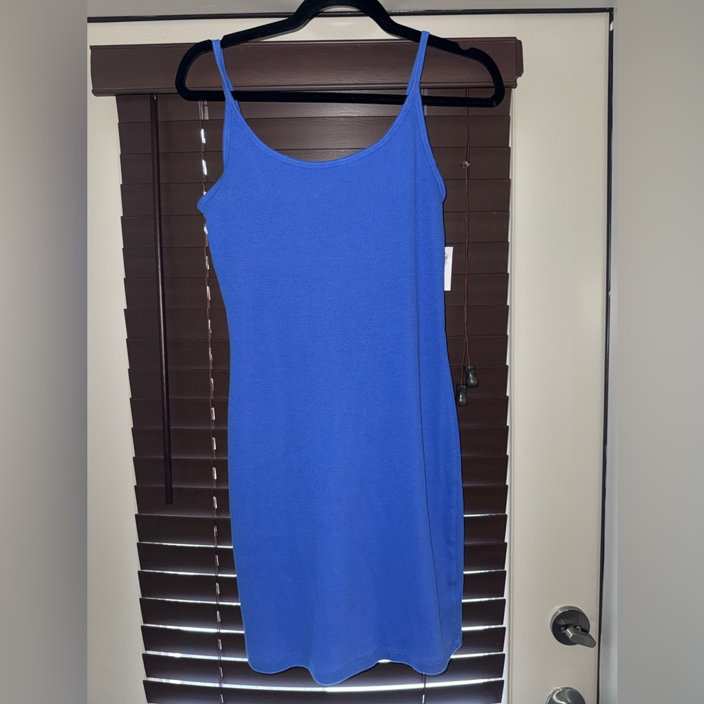 Old Navy Blue Ribbed Mini Dress